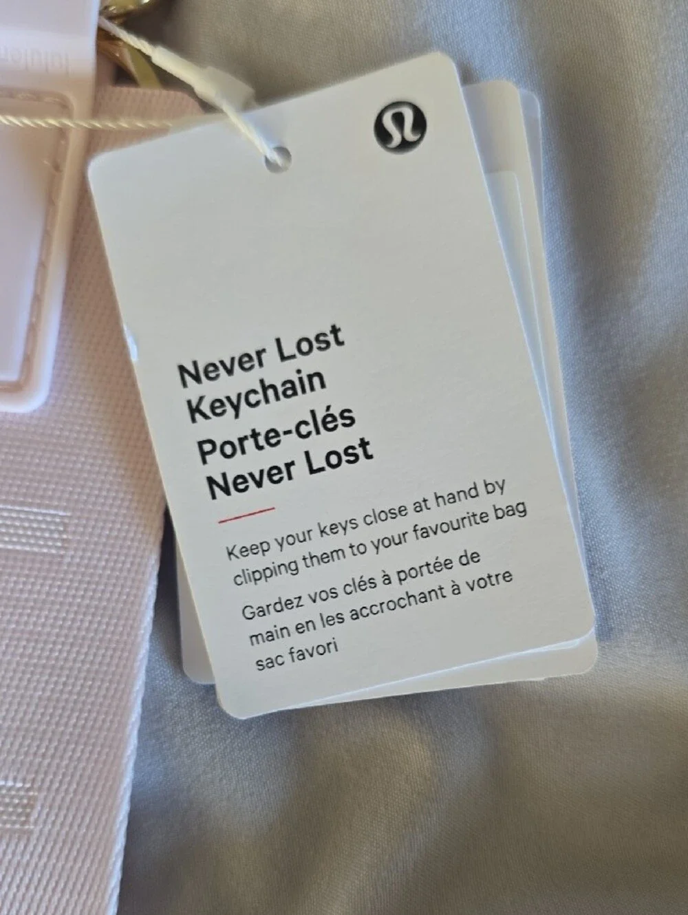 lululemon Never lost key chain